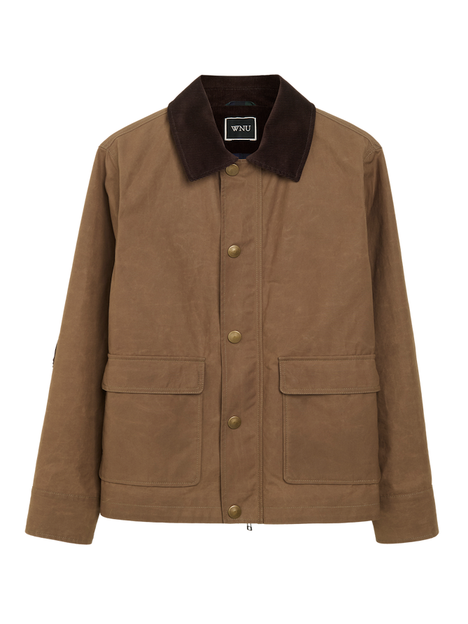Kent Jacket: Wax Cotton, Chocolate