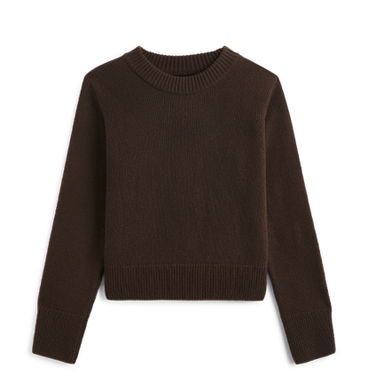 Devon Jumper: Wool, Chocolate