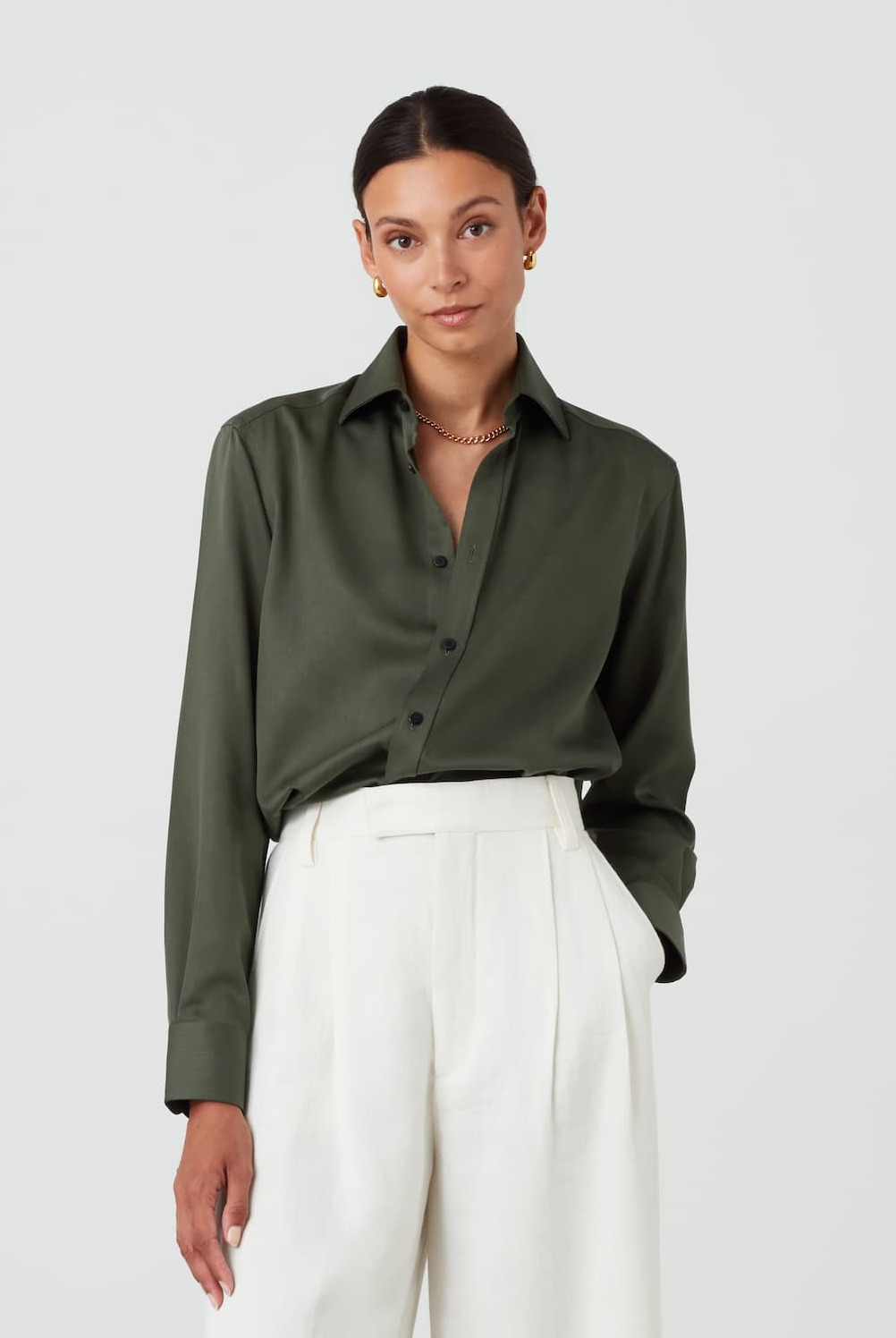 The Boyfriend: TENCEL™ Lyocell, Khaki