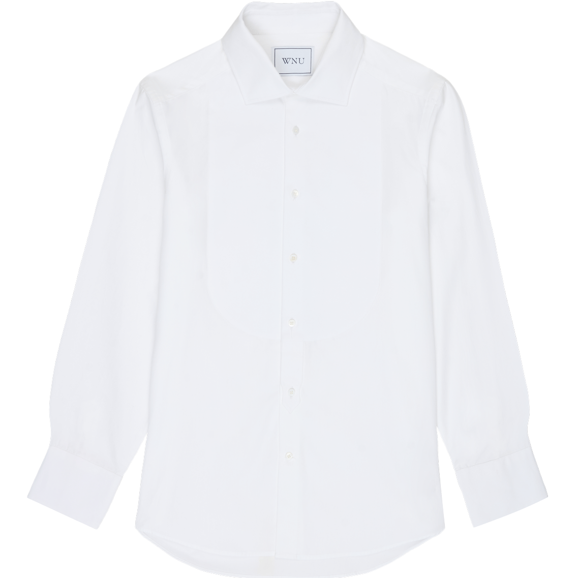 The Dress Shirt Curved Bib: Poplin, White