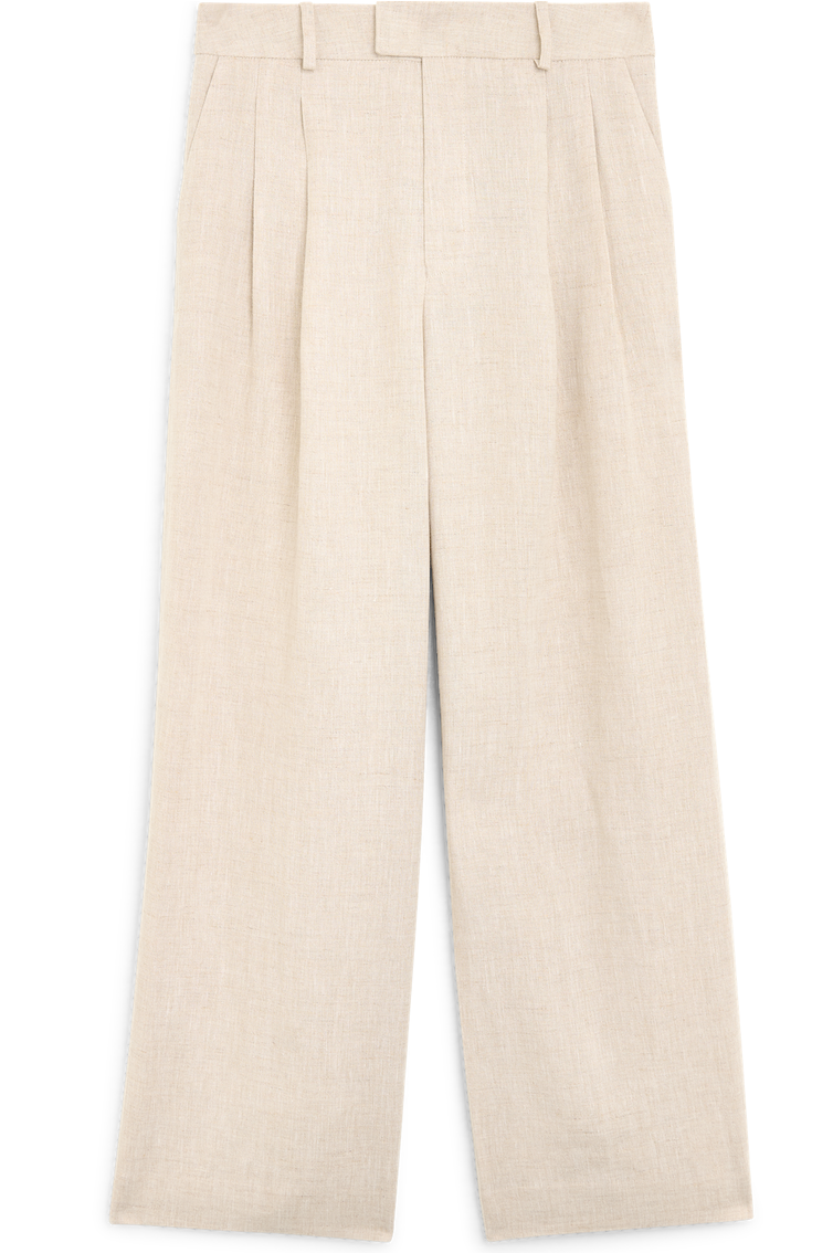 Rampling Trouser: Linen, Oatmeal.