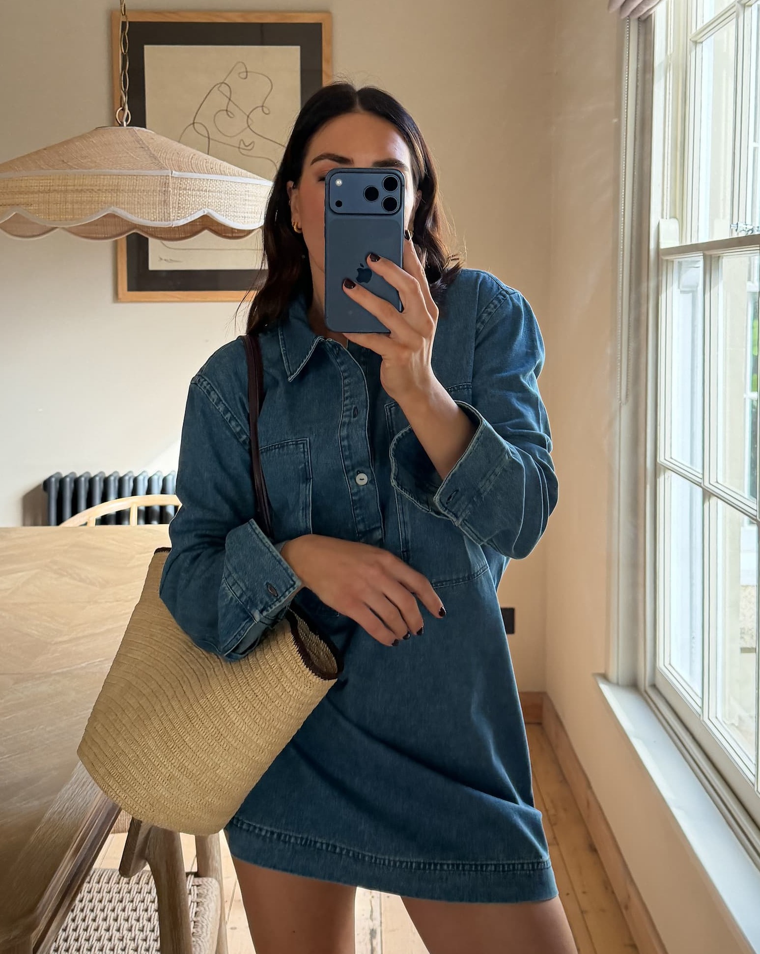 Serge Dress: Denim, Mid Blue