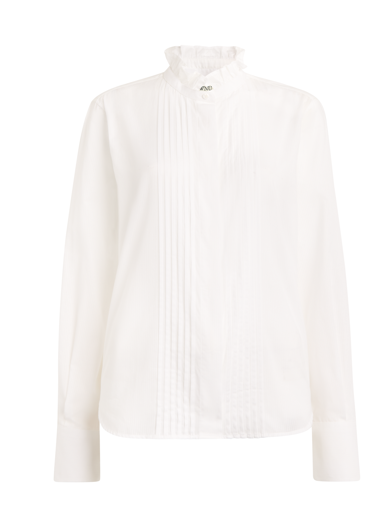 Pintuck Kew Blouse: Cotton Voile, White