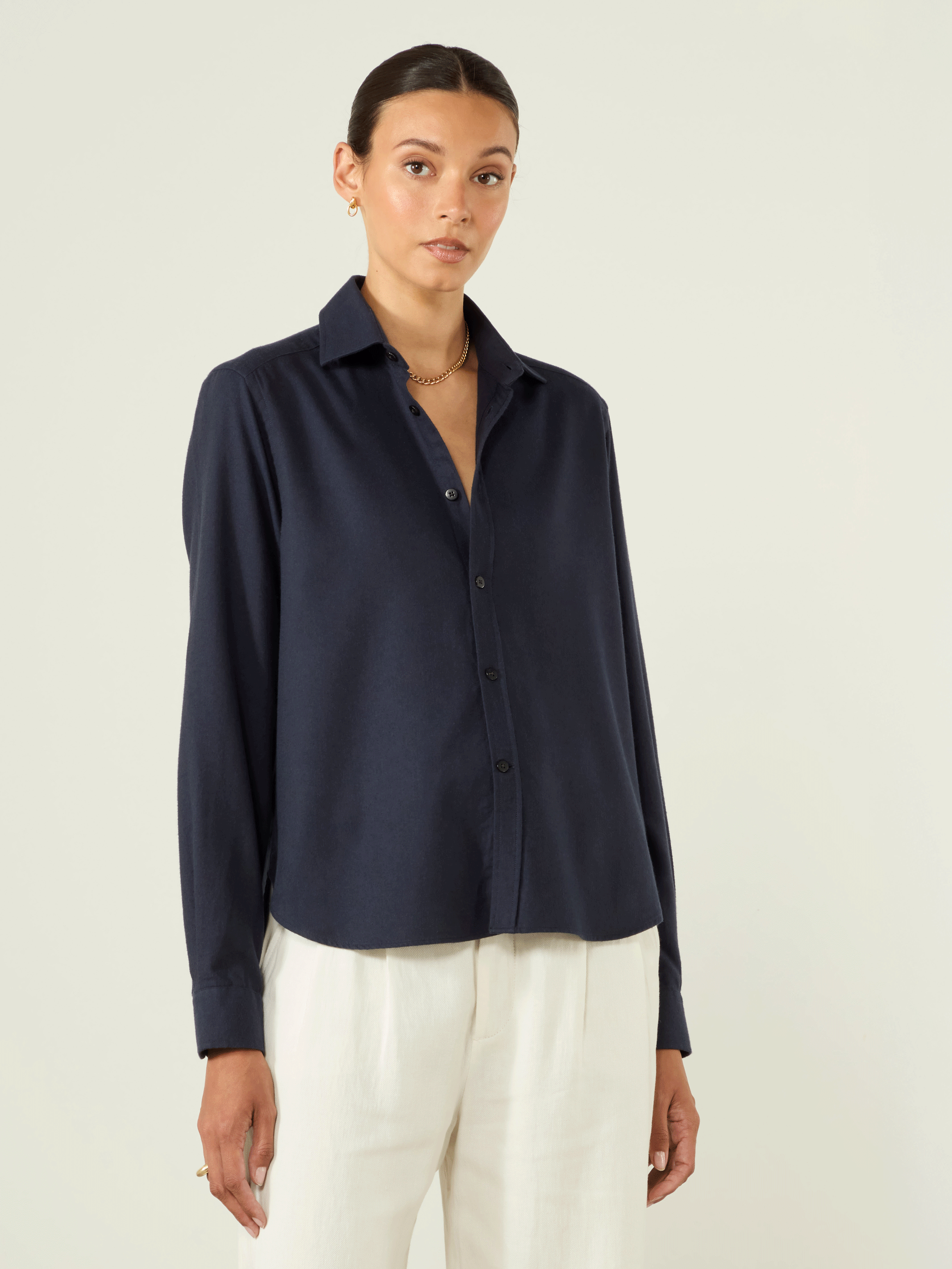 The Classic: Fine Brushed, Navy Blue