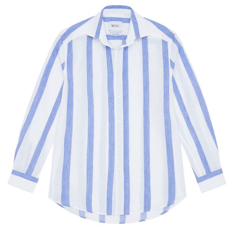 The Boyfriend: Weave, Ocean Blue Stripe