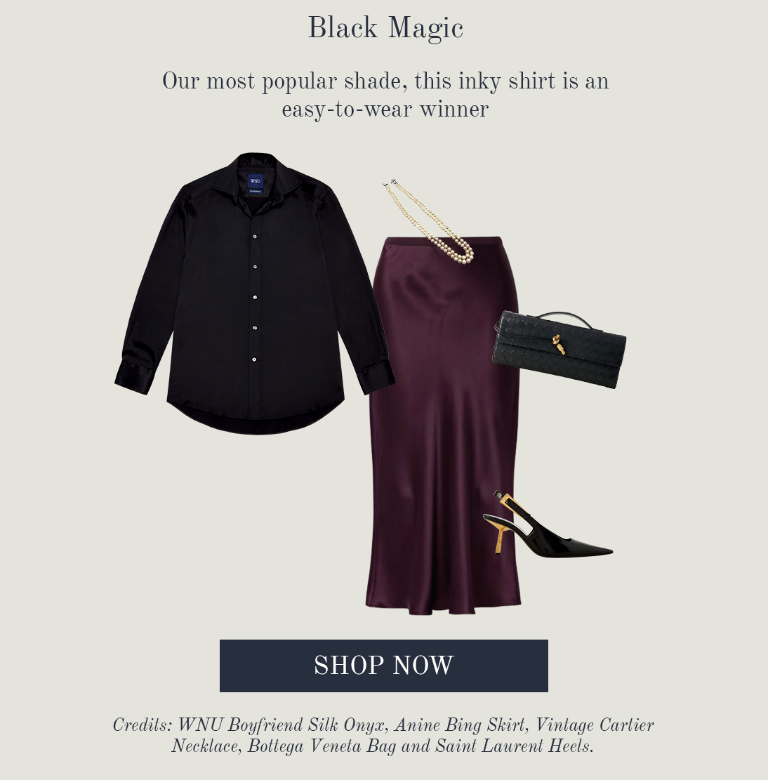 The Boyfriend: Silk Satin, Onyx