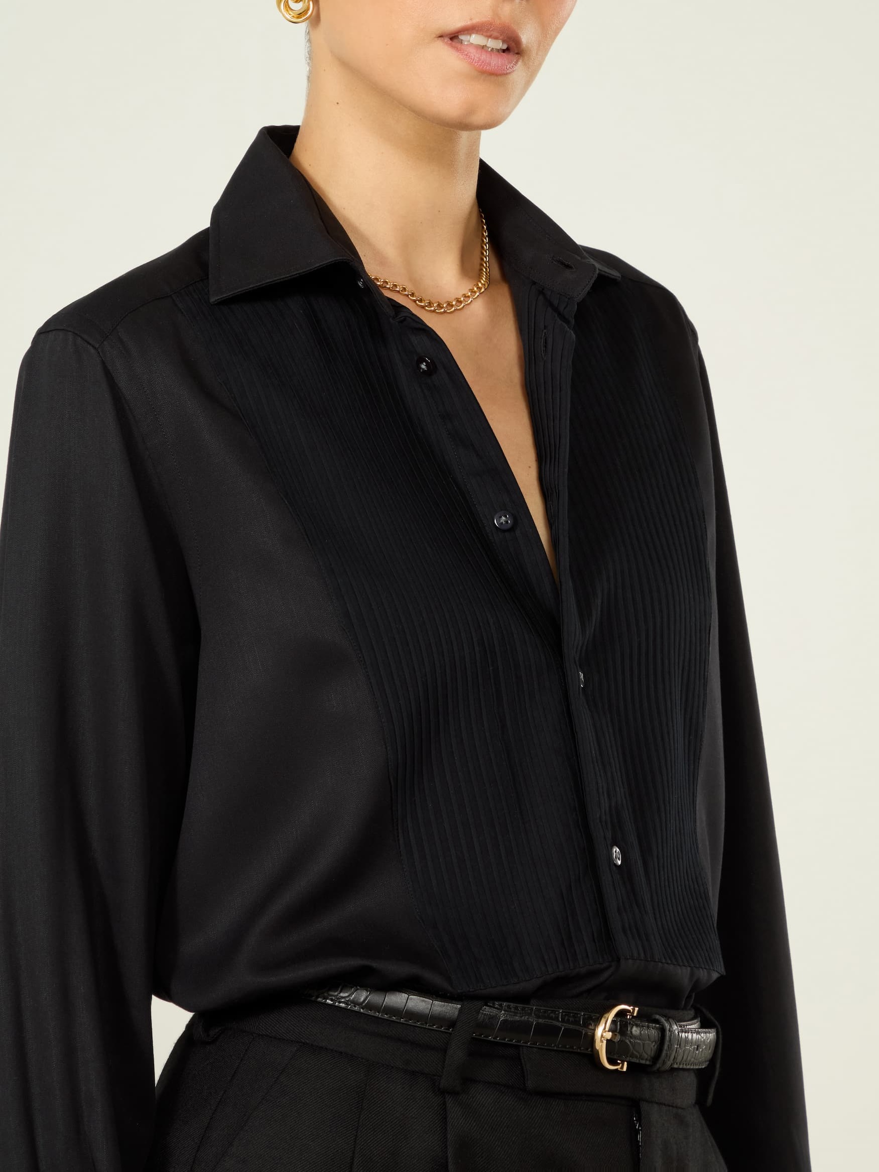 The Dress Shirt: TENCEL™ Lyocell Black,100% TENCEL™ Lyocell