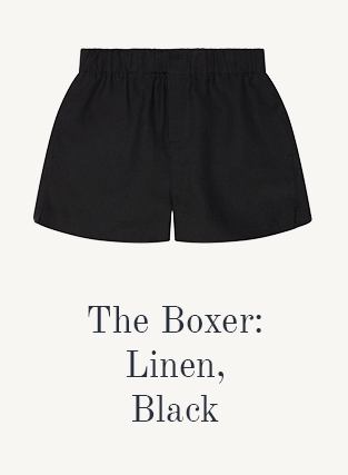 The Boxer: Linen, Black
