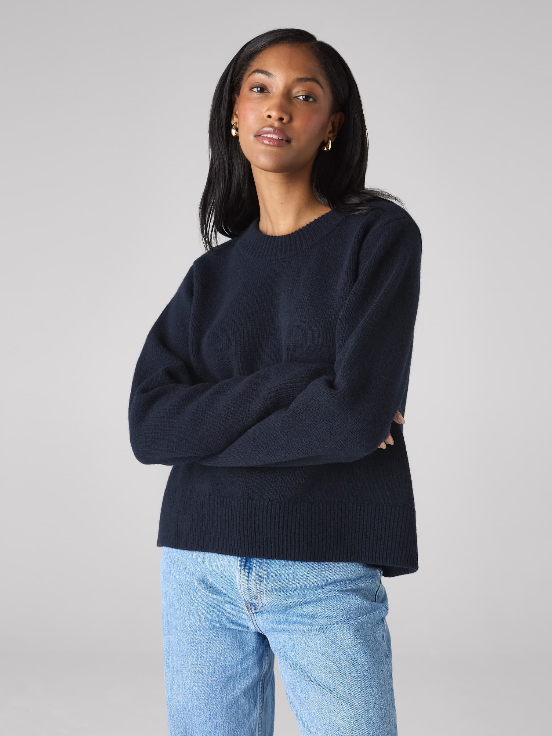 Devon Jumper: Wool, Navy