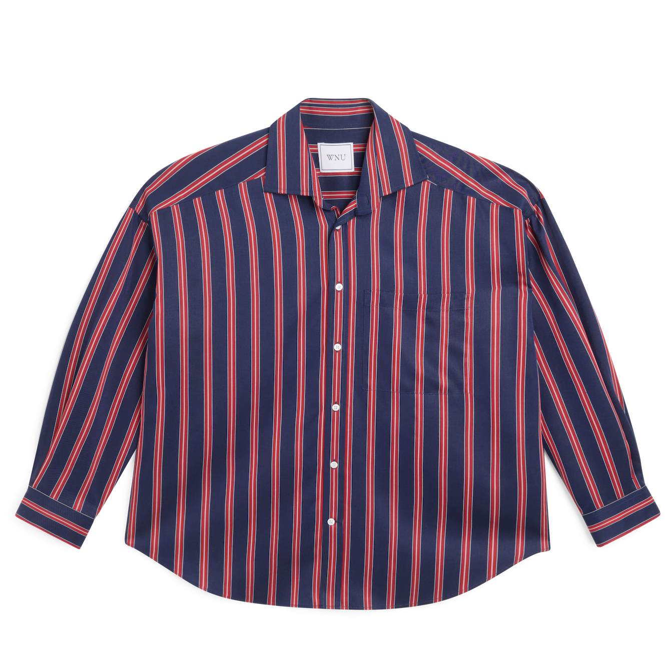 The Weekend: TENCEL™ Lyocell, Navy Blue and Red Stripe