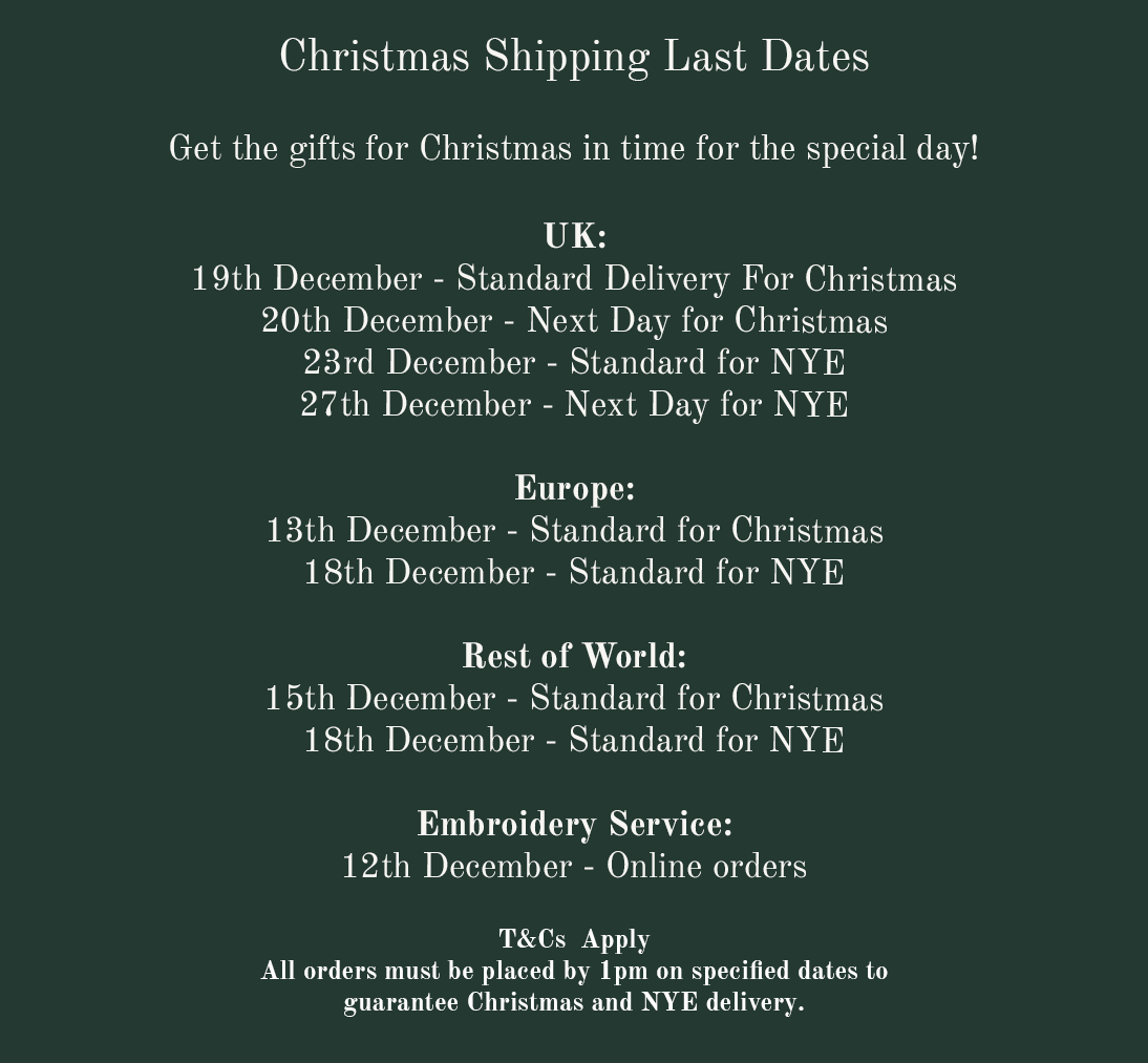 Christmas Delivery Dates 