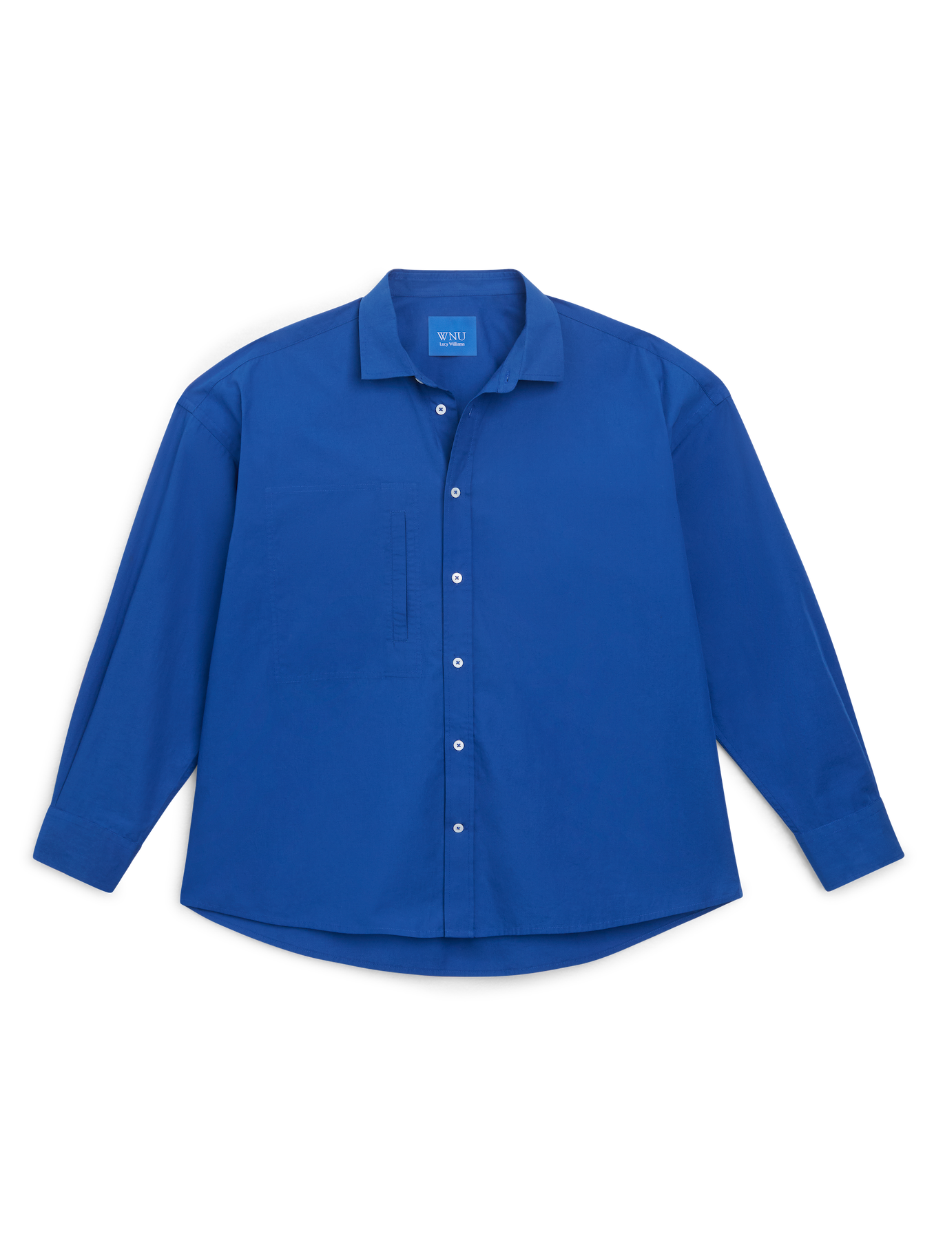Sóller Shirt: Fine Poplin, Cobalt Blue