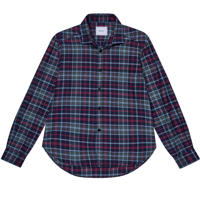 The Classic: Fine Brushed, Blue and Red Plaid 
