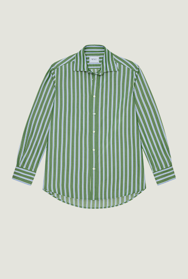 The Boyfriend Tencel Green Multi Stripe 