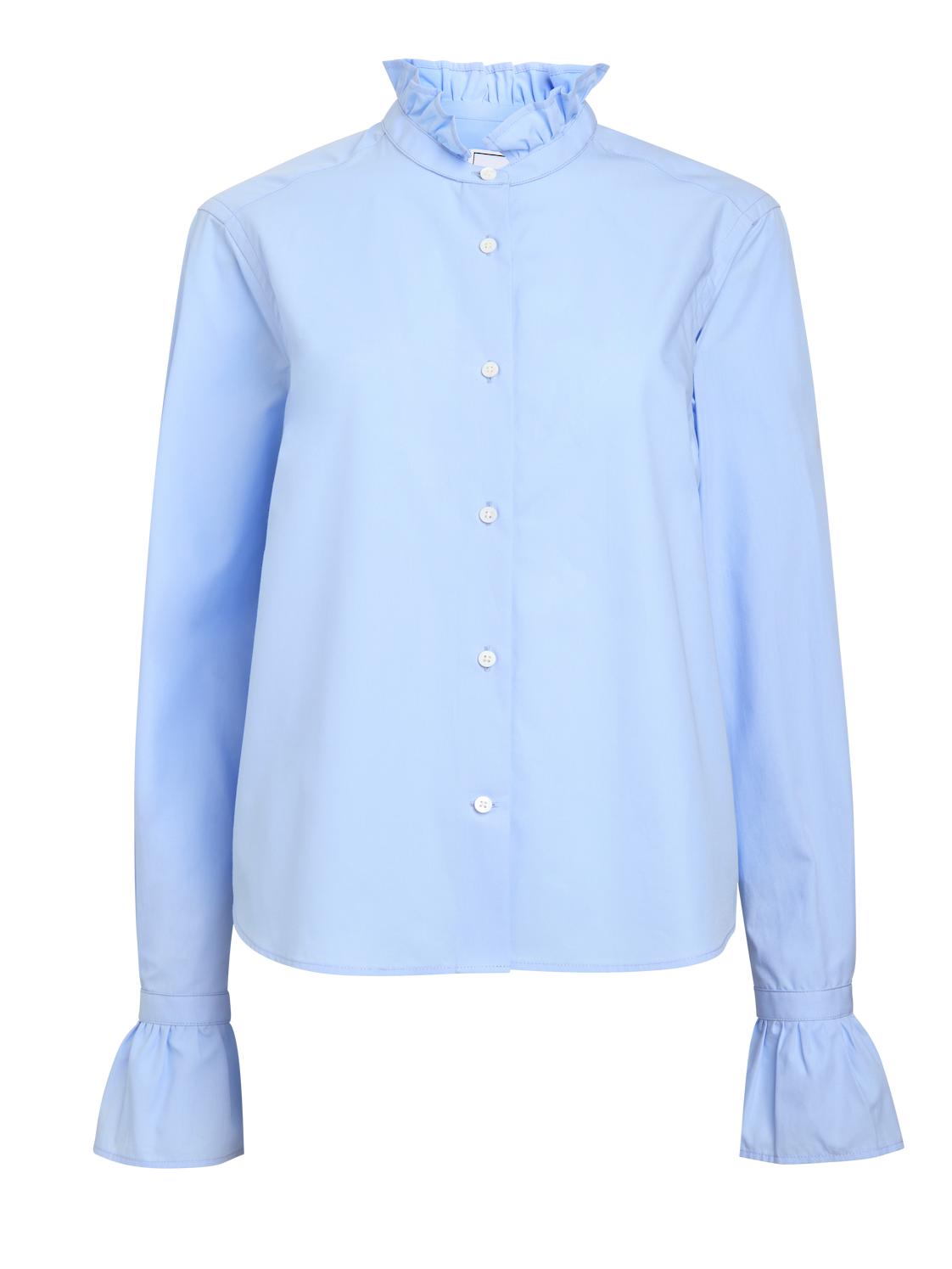Kew Blouse: Fine Poplin, Sky Blue