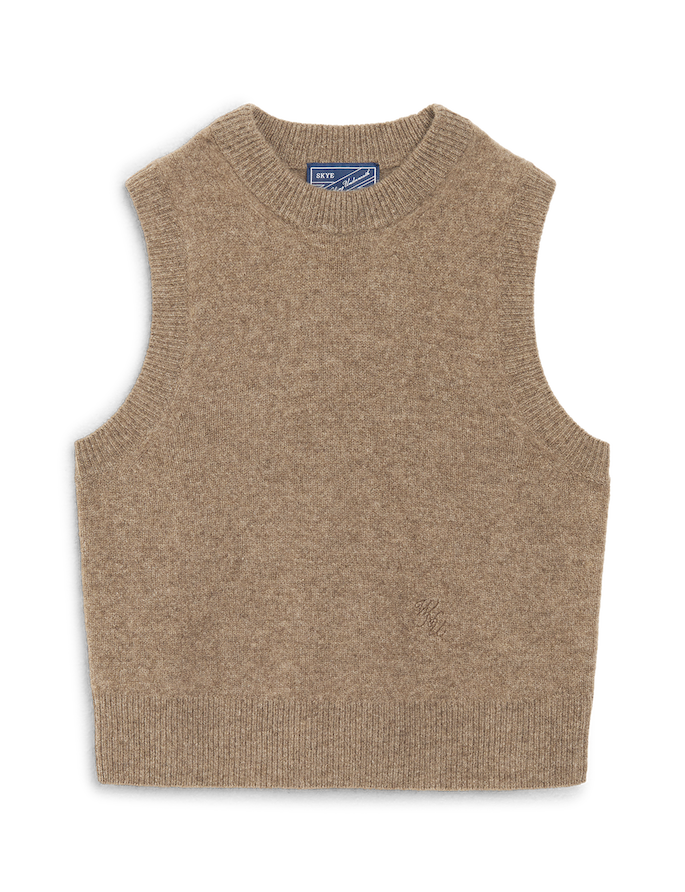 Skye Vest: Yak Wool, Coffee
