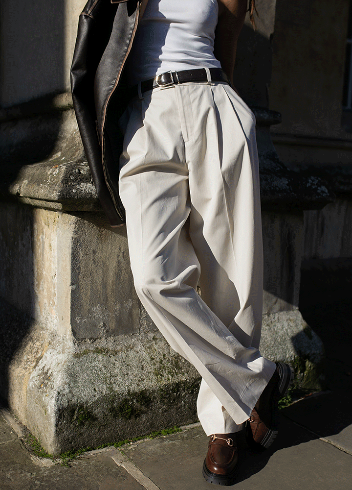 Rampling Trouser: Cotton, Fawn