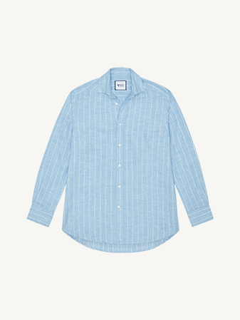 The Boyfriend: Linen, Sky Blue