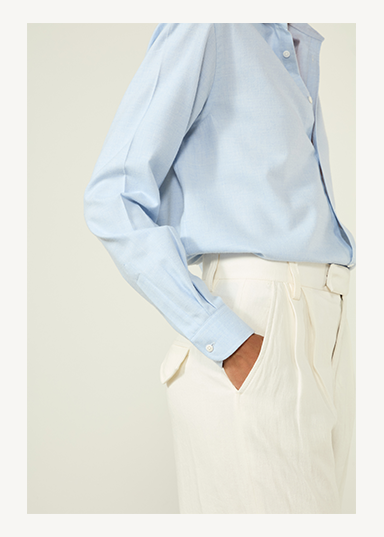 The Classic Fine Brushed Dusty Blue