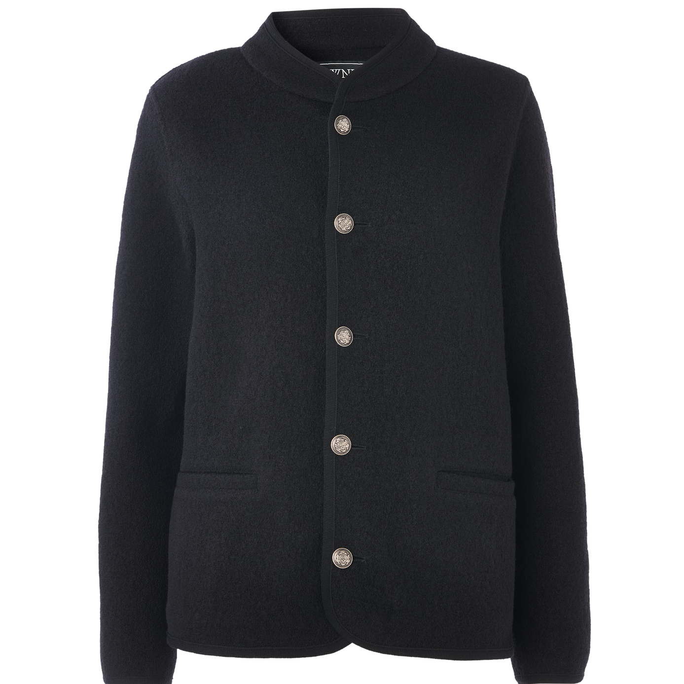 St James Jacket: Boiled Wool, Black