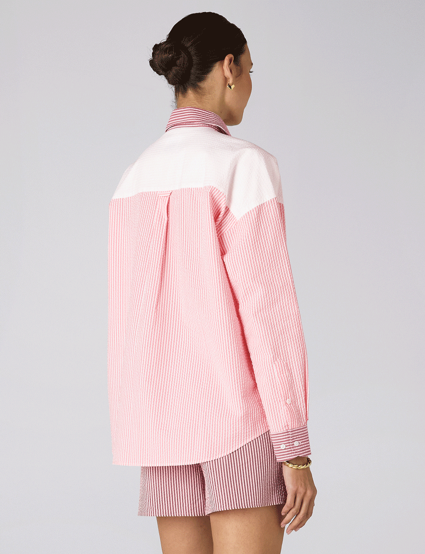 The Weekend: Seersucker, Pink Patchwork in 100% Organic Cotton