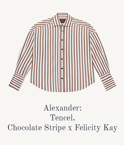Alexander Tencel Chocolate Stripe 