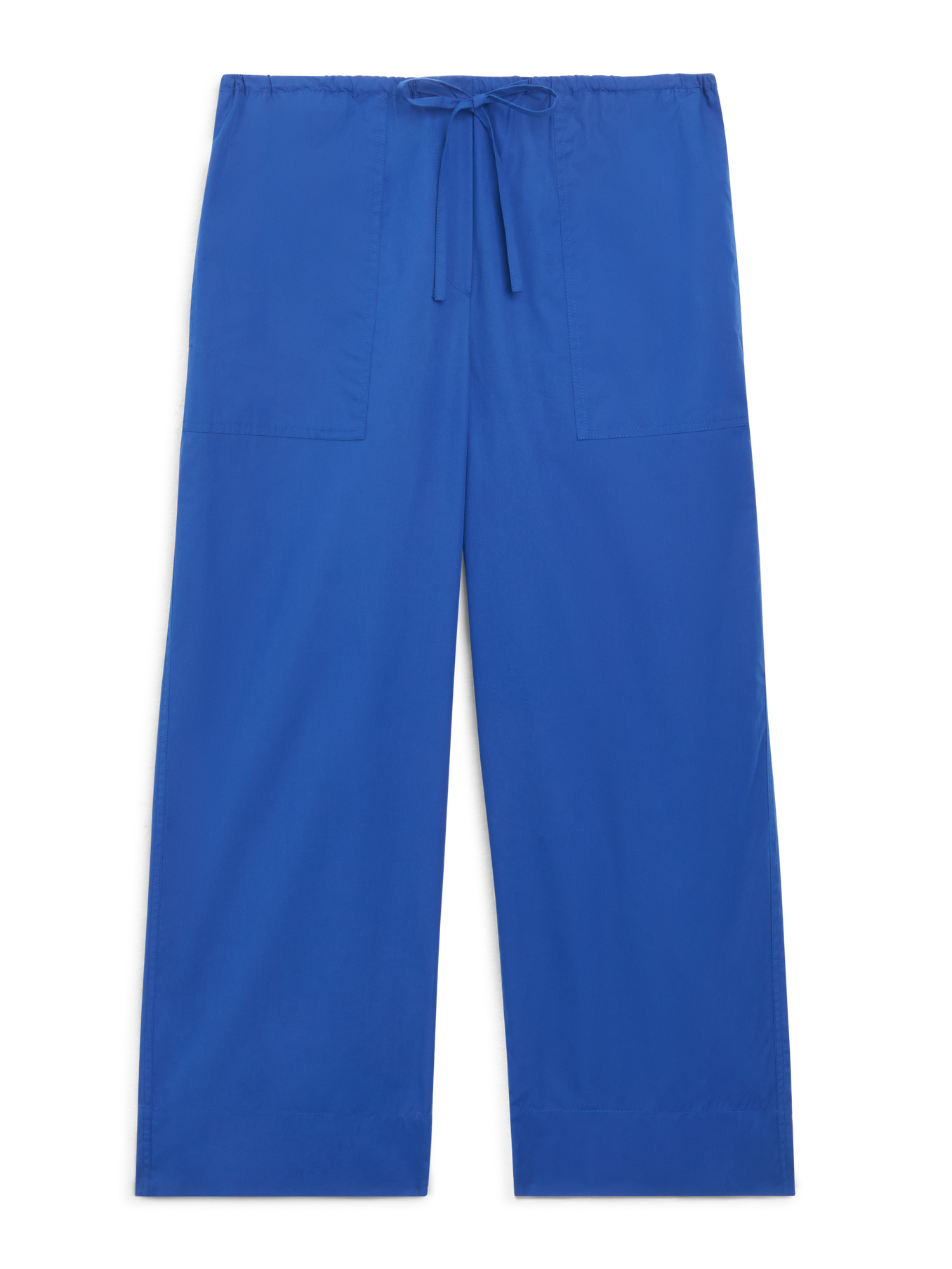 Sifnos Trousers: Fine Poplin, Cobalt Blue