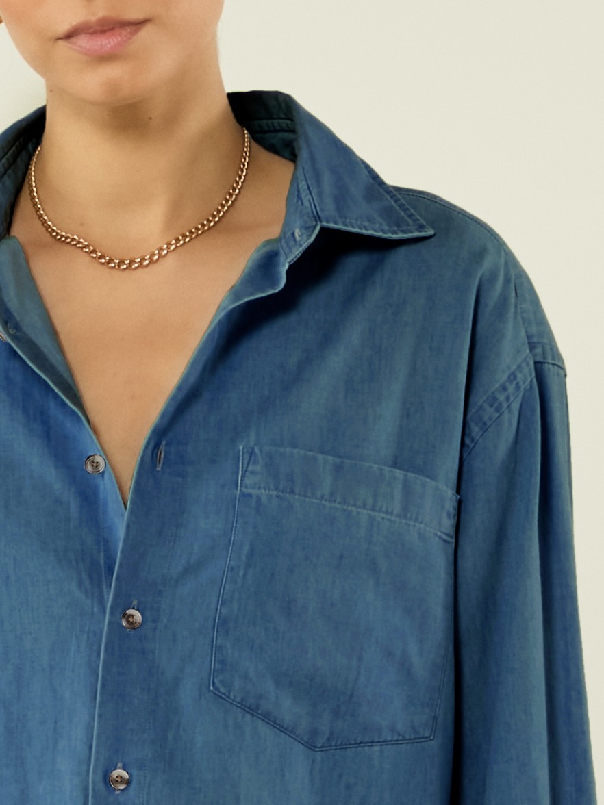 The Oversized: Chambray, Blue
