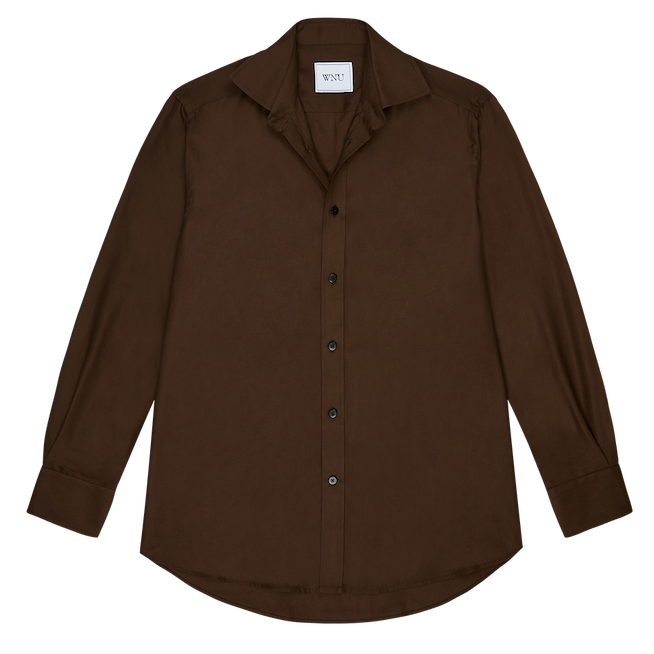 The Boyfriend: Fine Poplin, Chocolate 