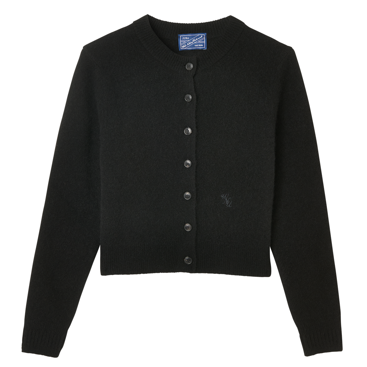 Jura Cardigan: Yak Wool, Black