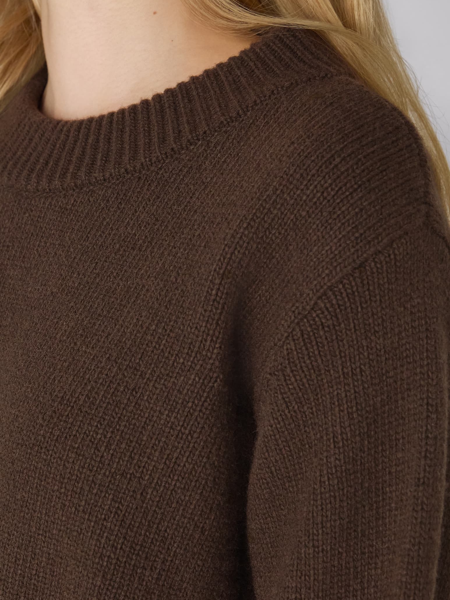 Devon Jumper: Wool, Chocolate