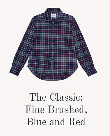 The Classic Fine Brushed Blue and Red 