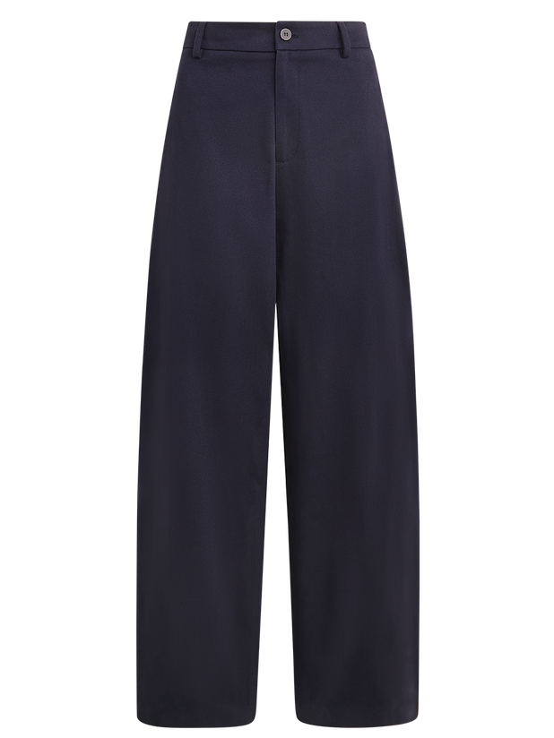 Alba Trouser: Cotton Twill, Navy