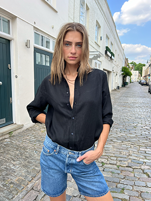 The Boyfriend: Linen, Black