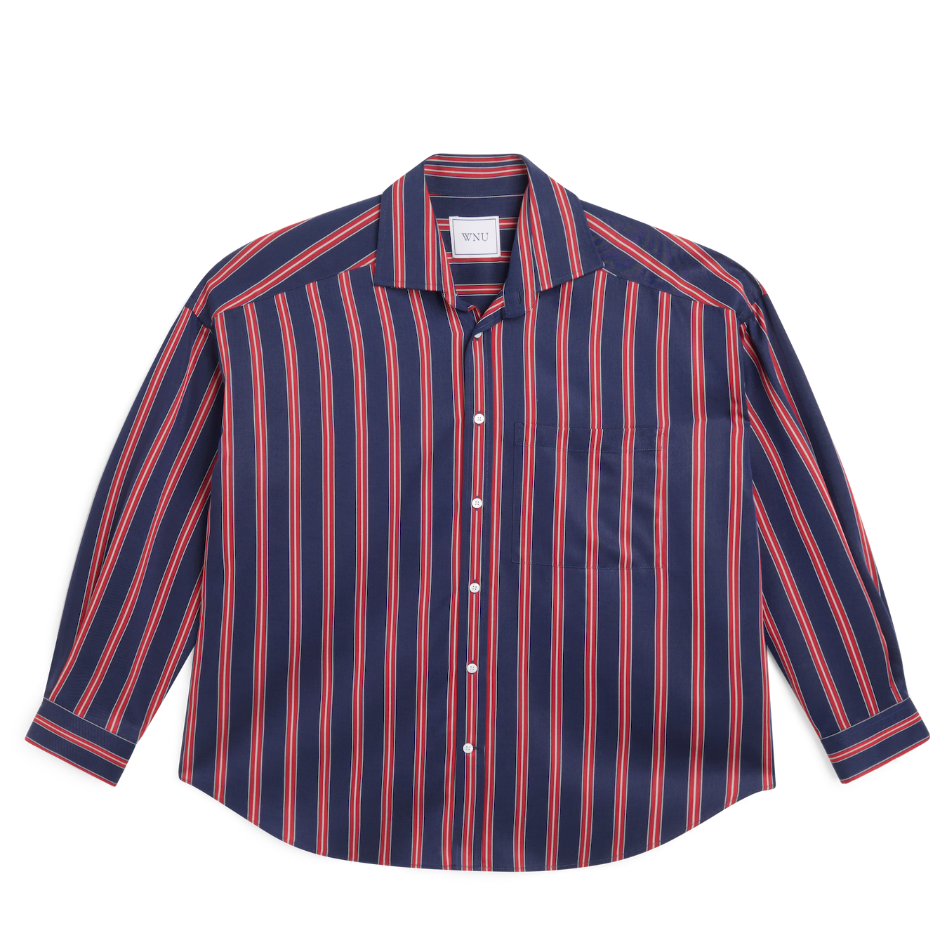 The Weekend: TENCEL™ Lyocell, Navy Blue and Red Stripe