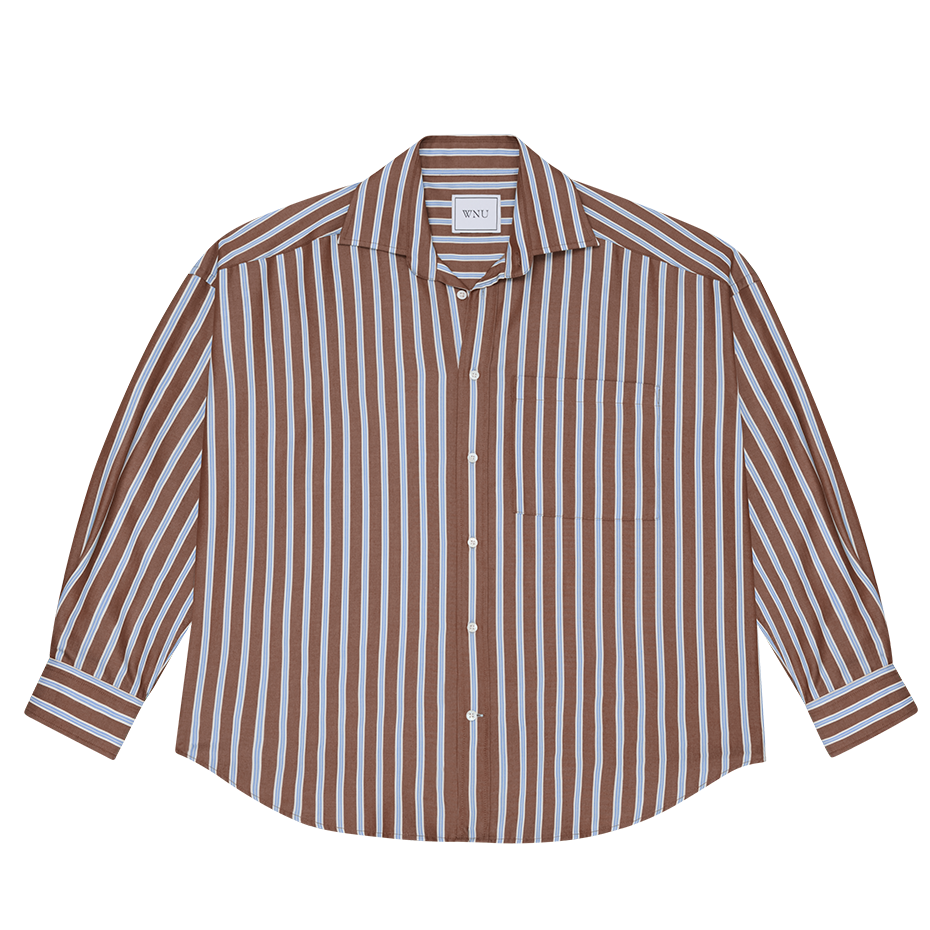 The Weekend: 100% TENCEL™ Lyocell, Mocha Multi-Stripe