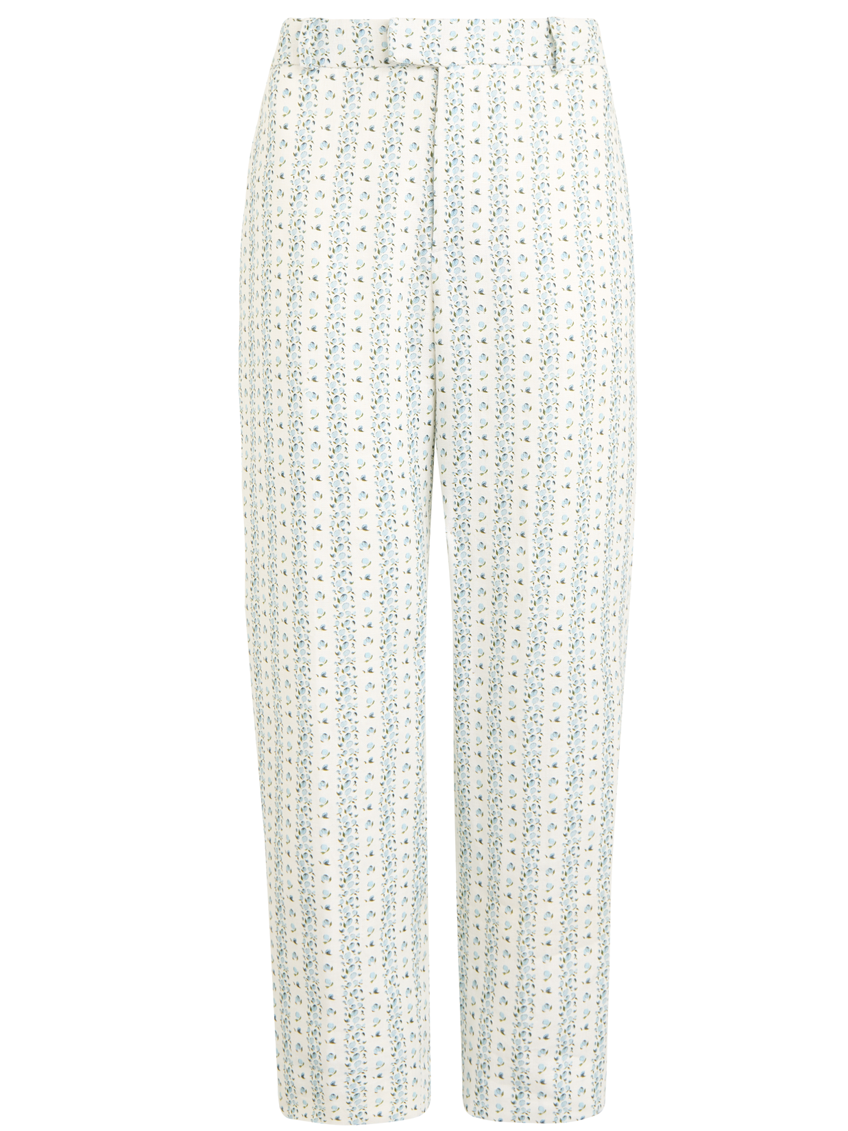 Regent Cigarette Trouser: Linen, Plum Print