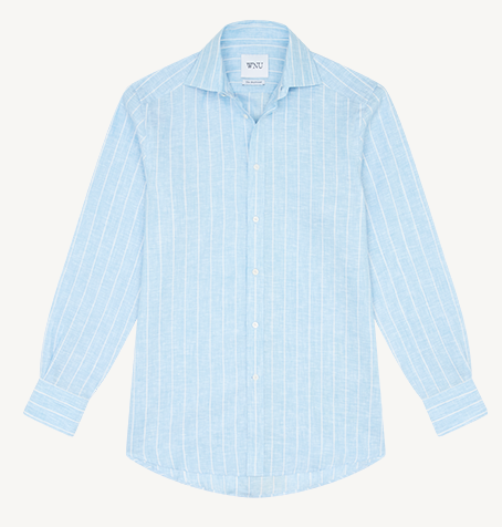 The Boyfriend: Linen, Sky Blue