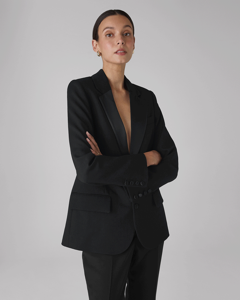 Hutton Tuxedo: Wool, Black