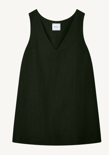 Sloane Dress: Linen, Black
