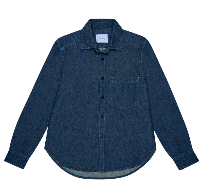 The Classic: Denim Indigo Shirt in 50% Organic Cotton, 50% Cotton