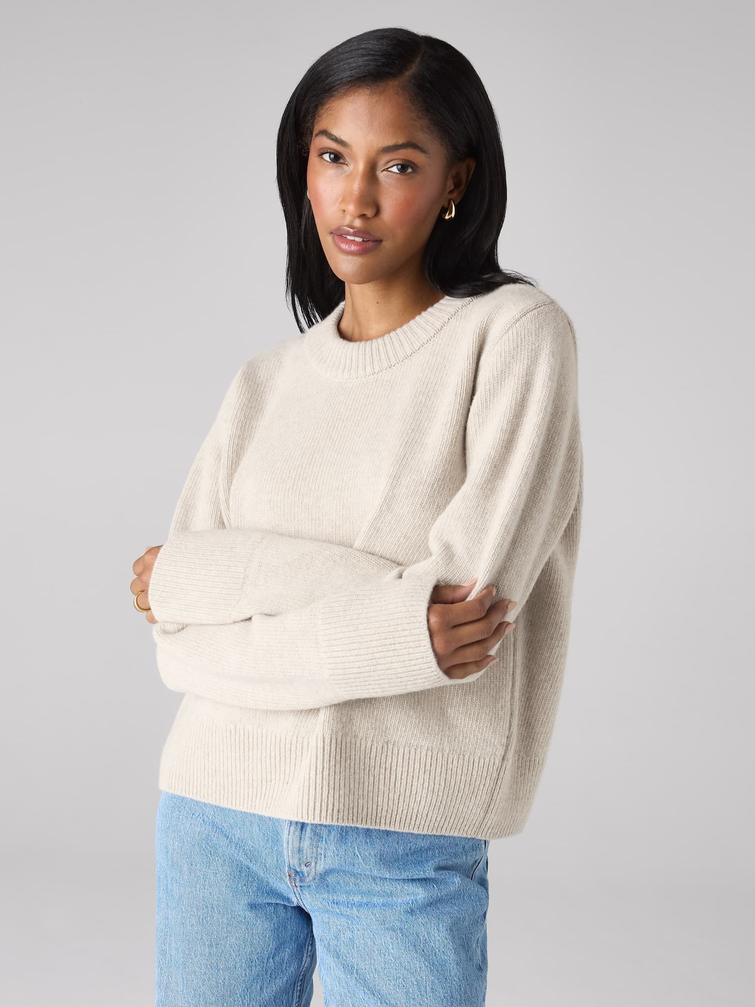 Devon Jumper: Wool, Oatmeal