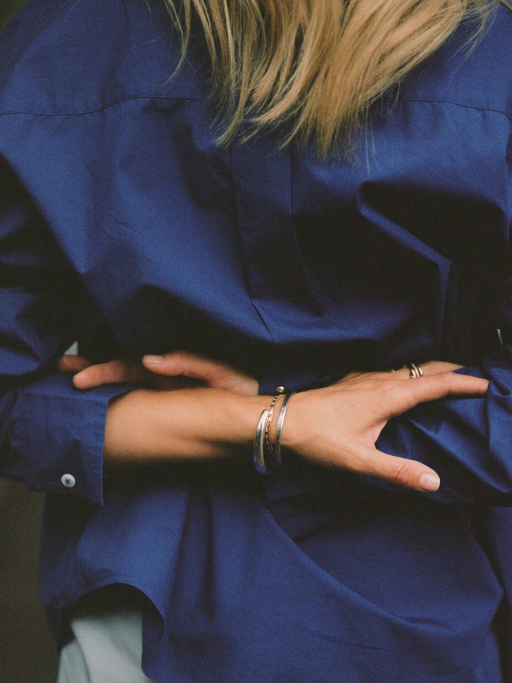 Sóller Shirt: Fine Poplin, Cobalt Blue