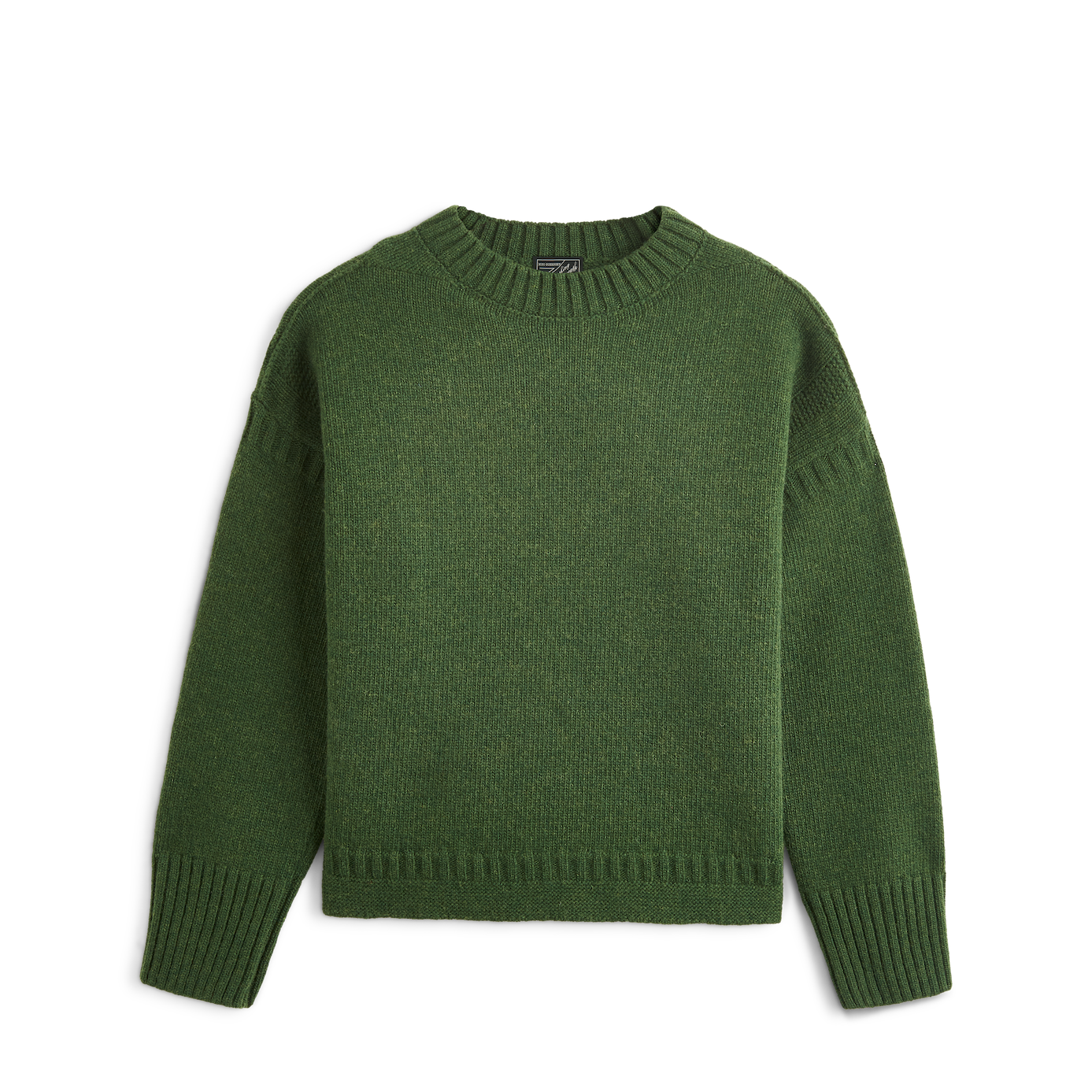 Mini Guernsey Jumper: Wool, Bottle Green