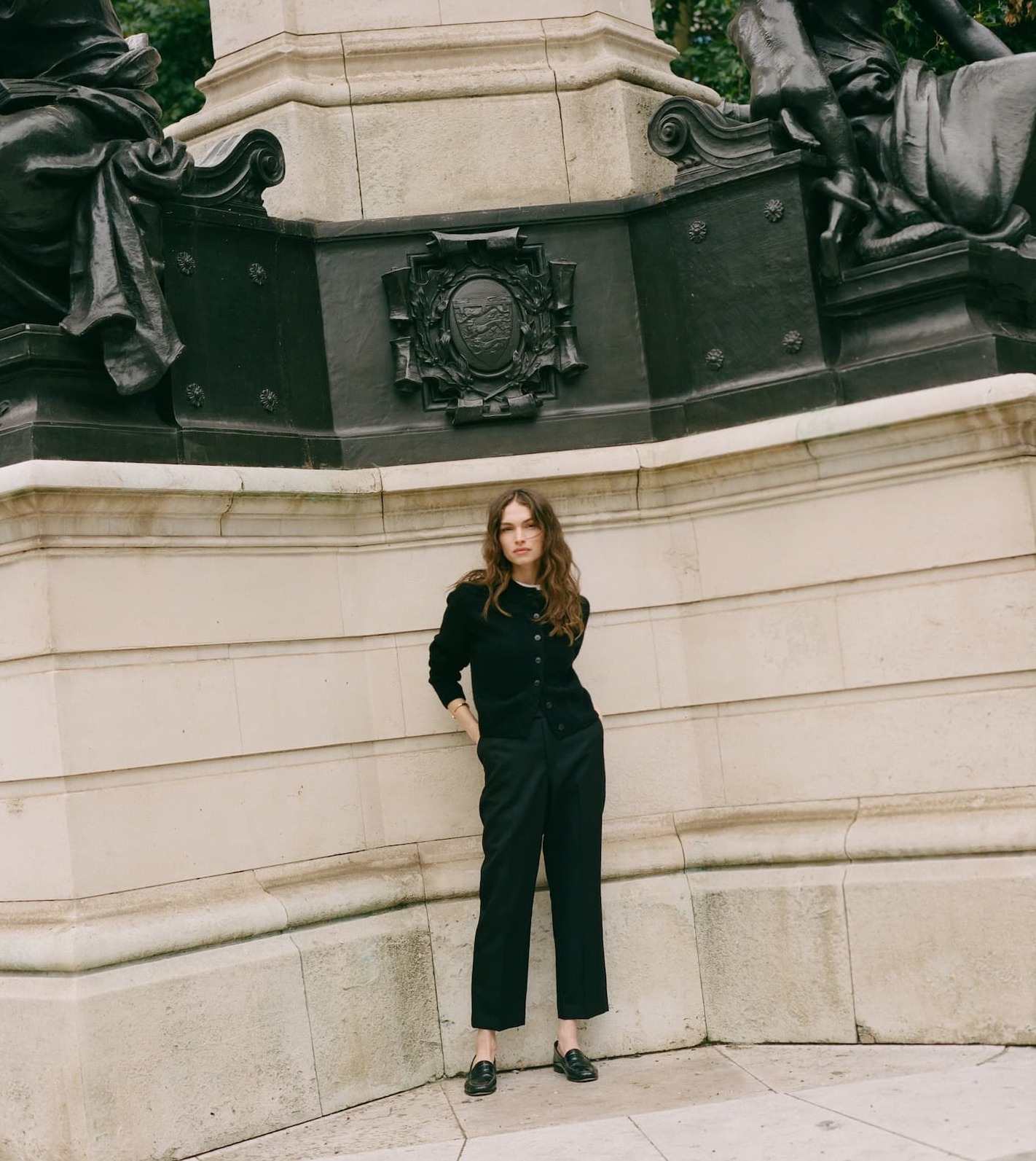 Regent Cigarette Trouser: Wool, Black