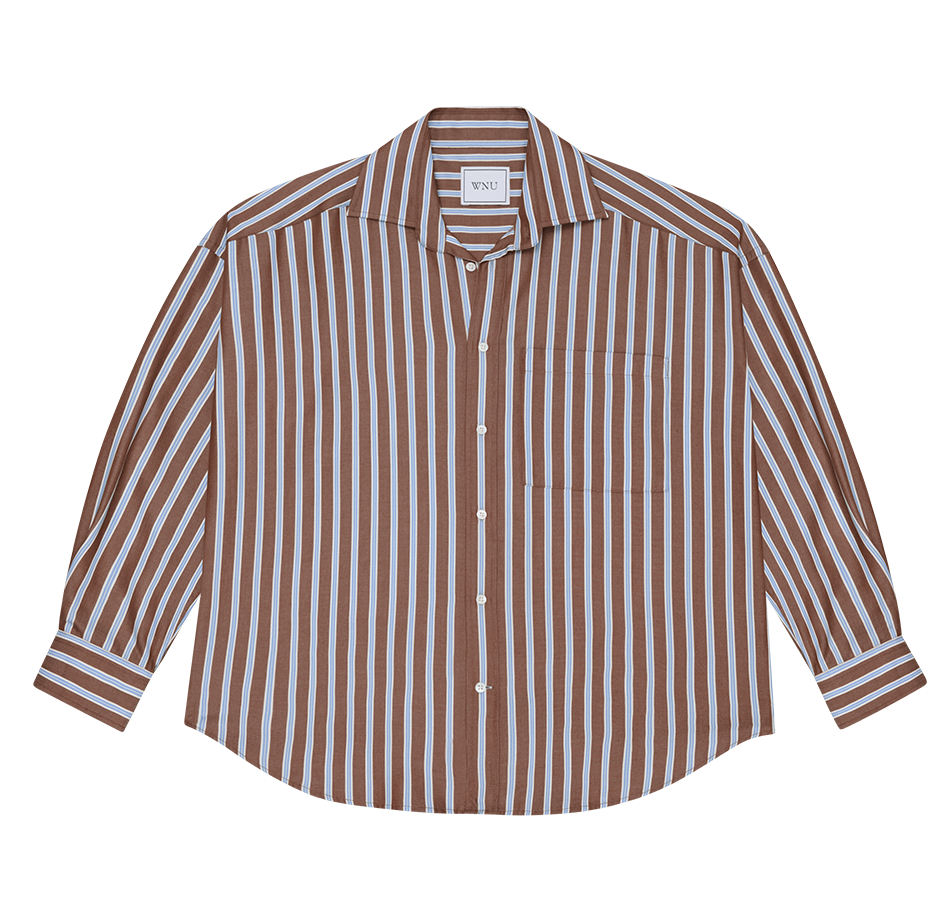 The Weekend: 100% TENCEL™ Lyocell, Mocha Multi-Stripe
