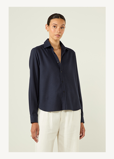The Classic Fine Brushed Navy Blue 