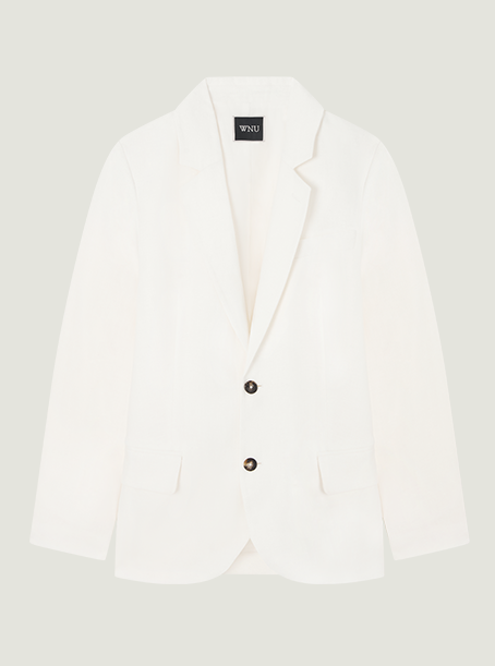 Hutton Blazer Linen Ivory