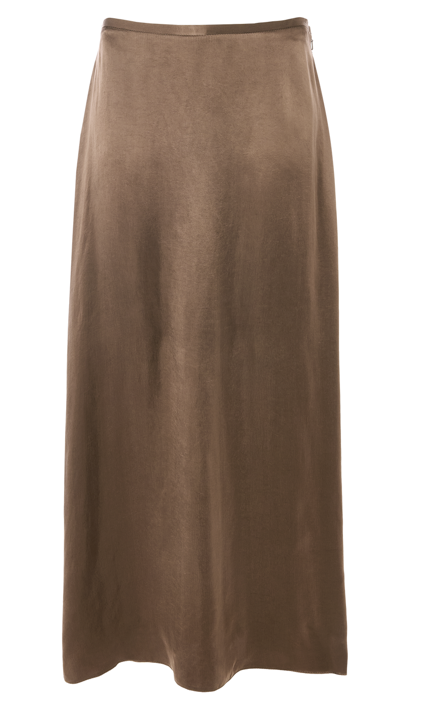 Vita Skirt: Cupro, Chocolate