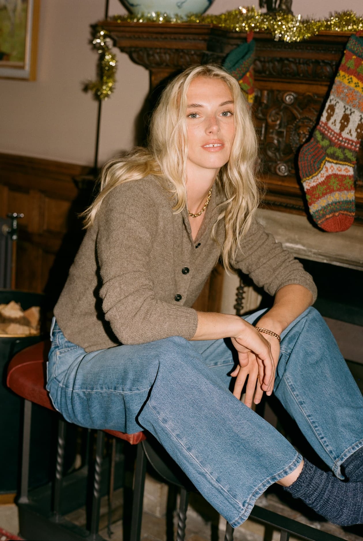 Jura Cardigan: Yak Wool, Coffee